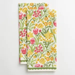 70s Flower Tea Towel