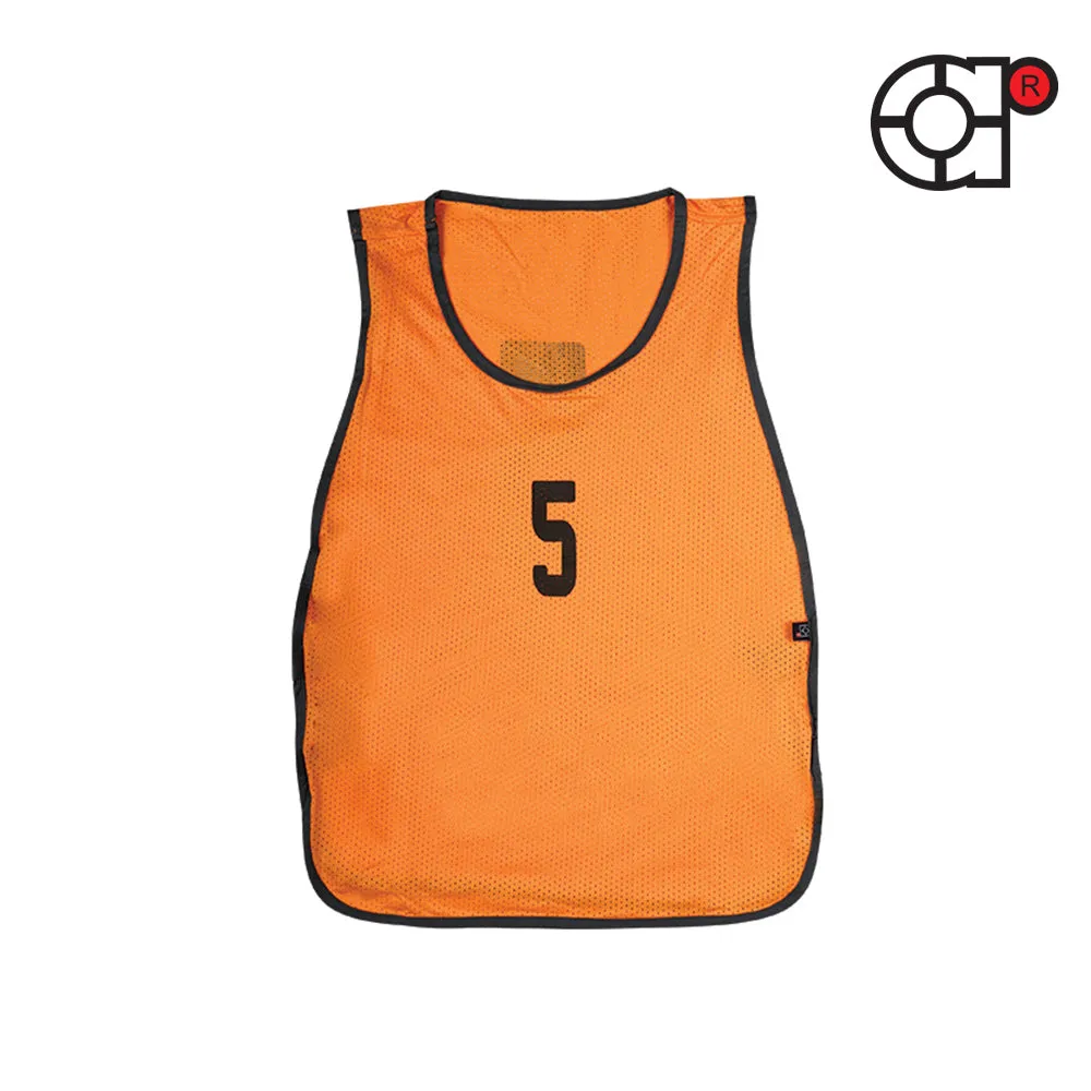 ARORA MICROFIBER MESH SINGLE FOOTBALL BIBS SENIOR & JUNIOR SET (ORANGE)
