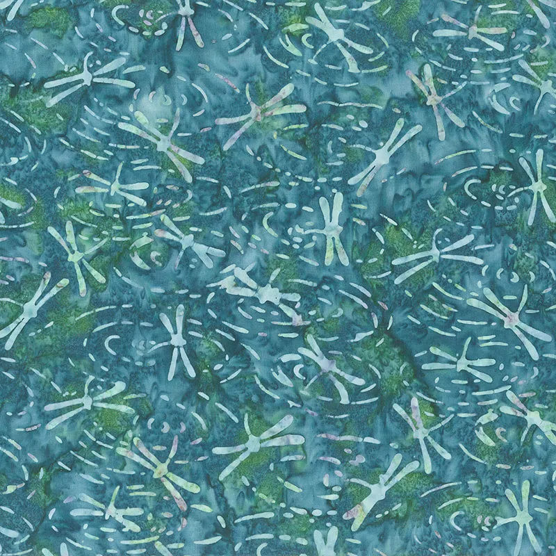 Artisan Batiks - Serenity Lake Foliage Teal Yardage