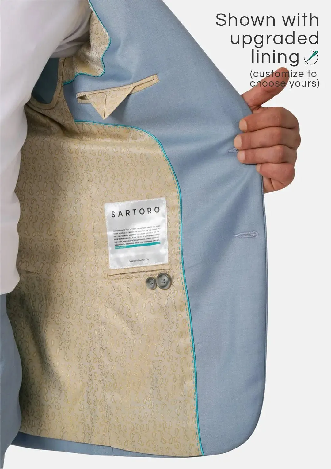Astor Ice Blue Twill Jacket