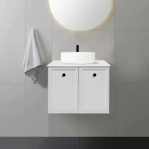 AUSTIN 600mm Wall Hung Bathroom Vanity   Bliss Stone Vanity