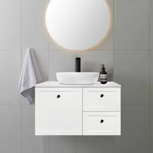 AUSTIN 900mm Wall Hung Bathroom Vanity Right Hand Side