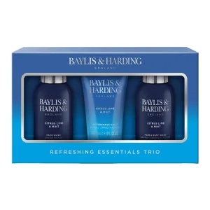 Baylis & Harding Men's Citrus and Lime Refreshing Essentials Trio Christmas Gift