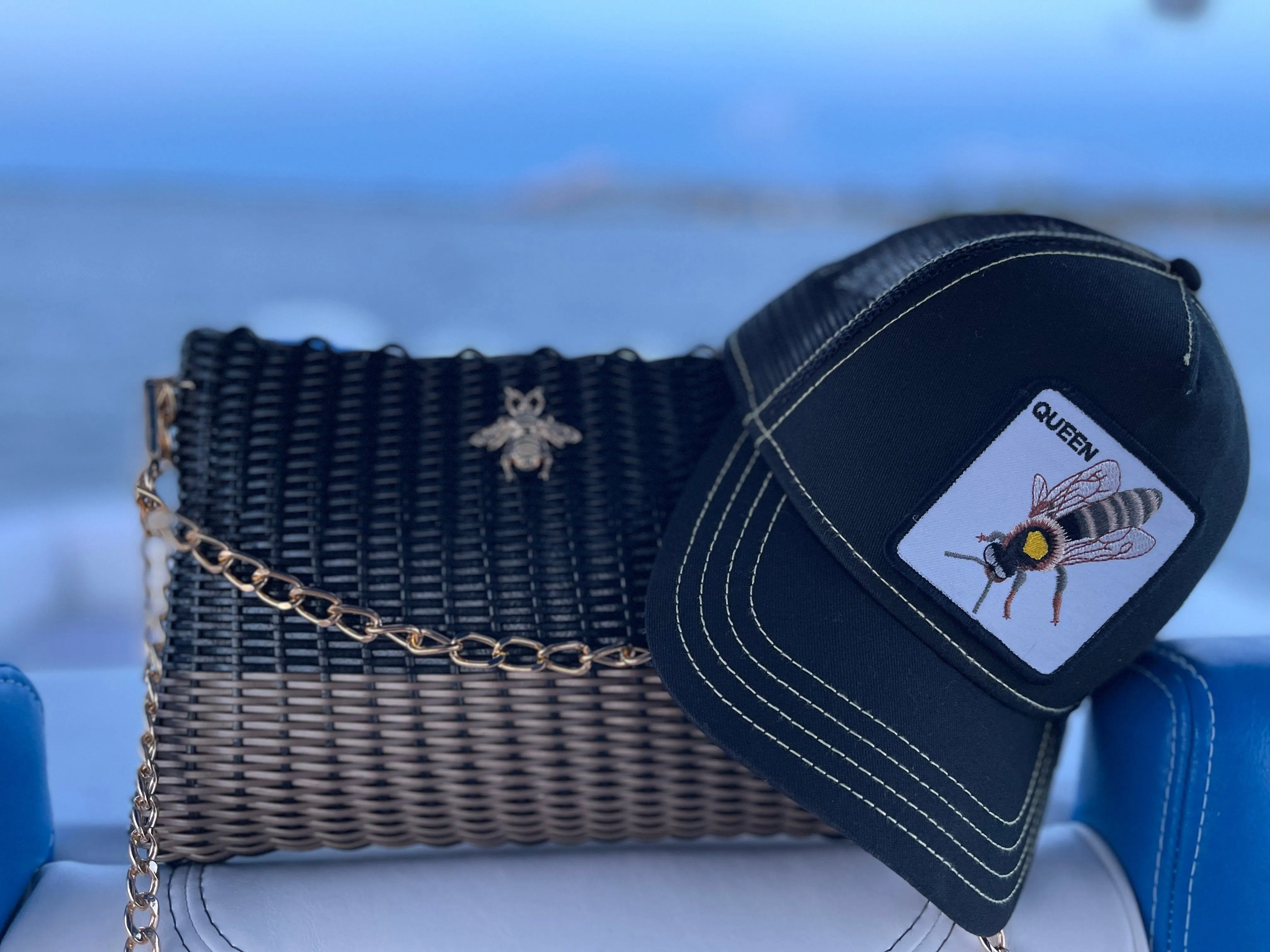 Black and Golden Crossbody/Clutch Bag