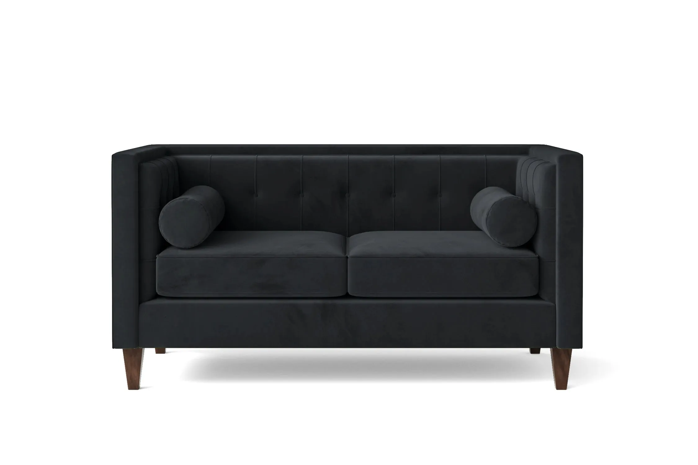 Brescia 2 Seater Sofa Dark Grey Velvet