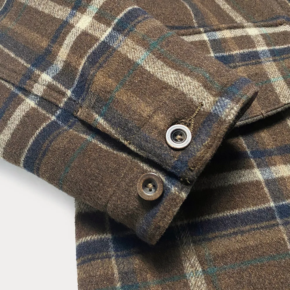 BZEN M.3011 MUSCOVY-BC REGULAR FIT 6 POCKET WOOL BLEND CHECK MELTON HUNTER'S JACKET-900GSM-E0 BROWN CHECK