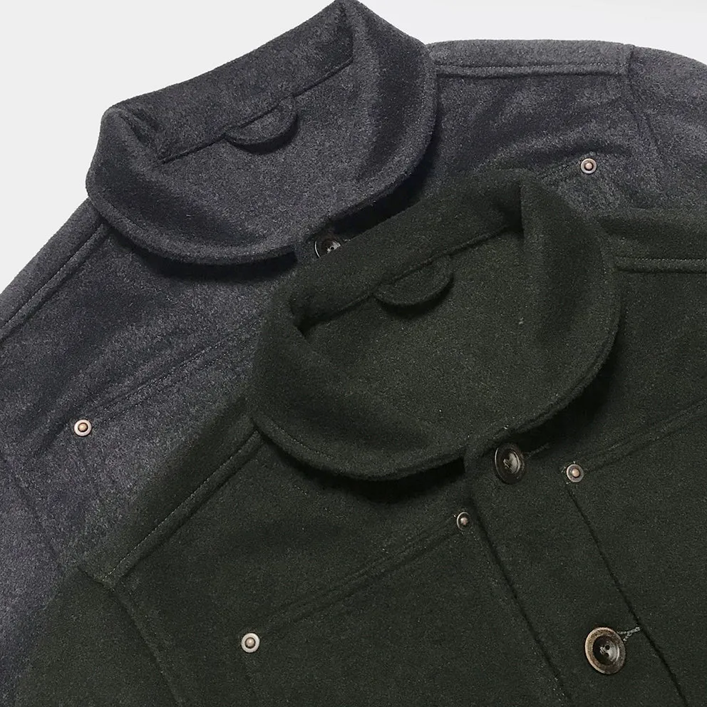 BZEN M.3039-PEPE REGULAR FIT 4 POCKET DOUBLE FRONT PANEL WOOL BLEND JACKET-800GSM-E0 CHARCOAL