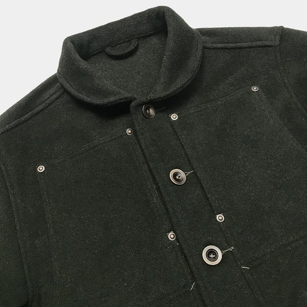 BZEN M.3039-PEPE REGULAR FIT 4 POCKET DOUBLE FRONT PANEL WOOL BLEND JACKET-800GSM-E0 FOREST