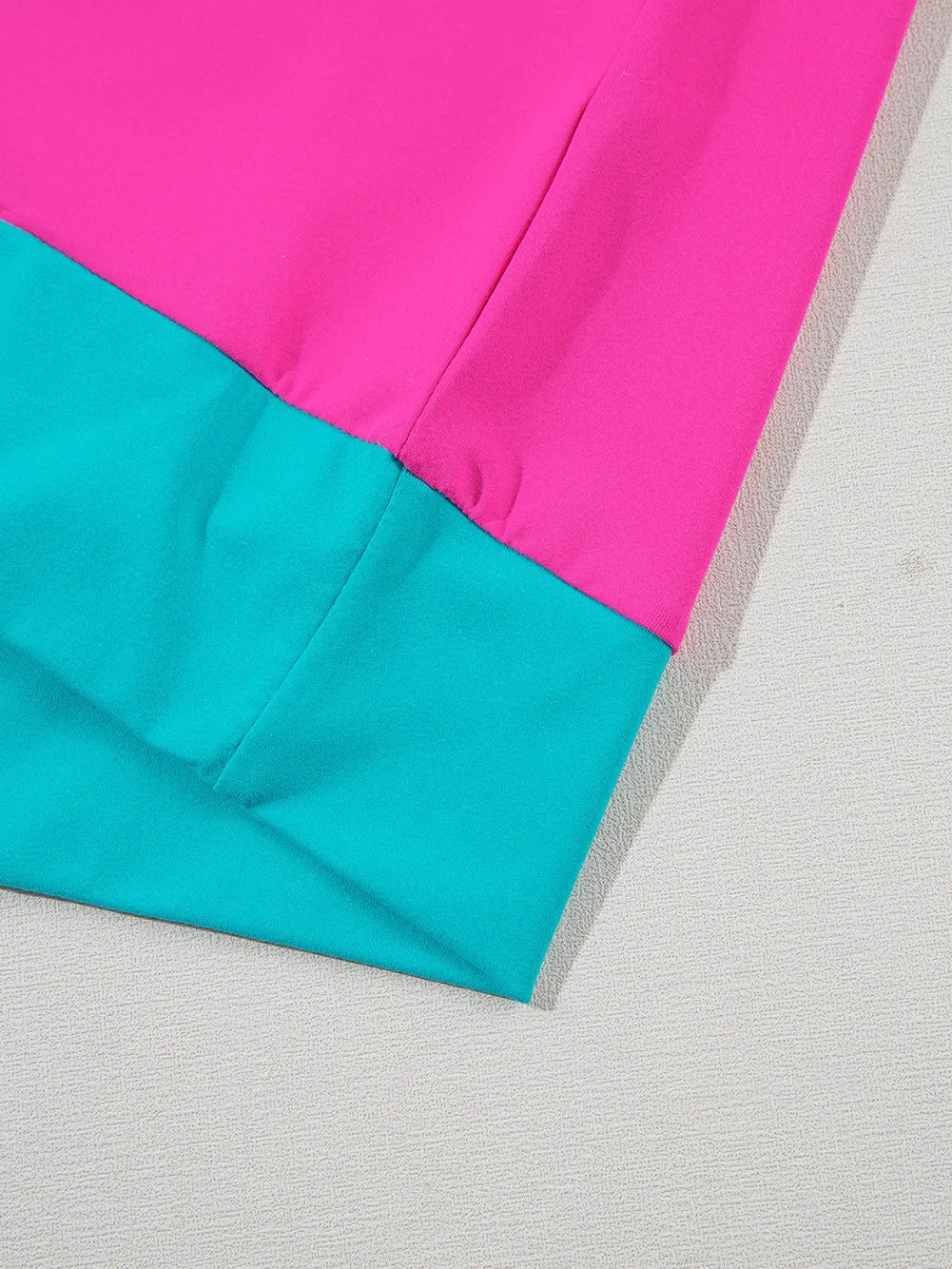 Cap Sleeve Top and Shorts Set in Pink, Teal, and Orange