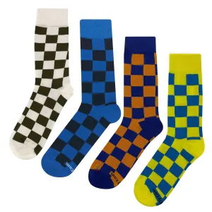 Checker Socks 4 Pack #2