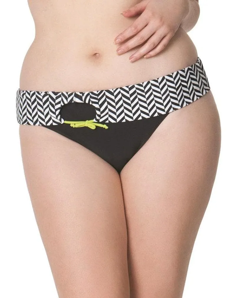 Curvy Kate Hypnotic CS3625 Monochrome/Olive Fold Over Brief