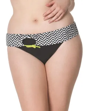 Curvy Kate Hypnotic CS3625 Monochrome/Olive Fold Over Brief
