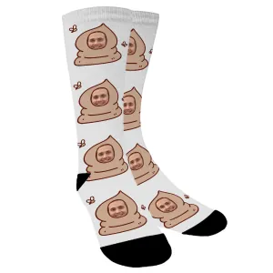 Custom Face Funny Feces Photo Socks