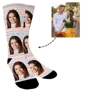 Custom Face With Different Patterns Photo Socks