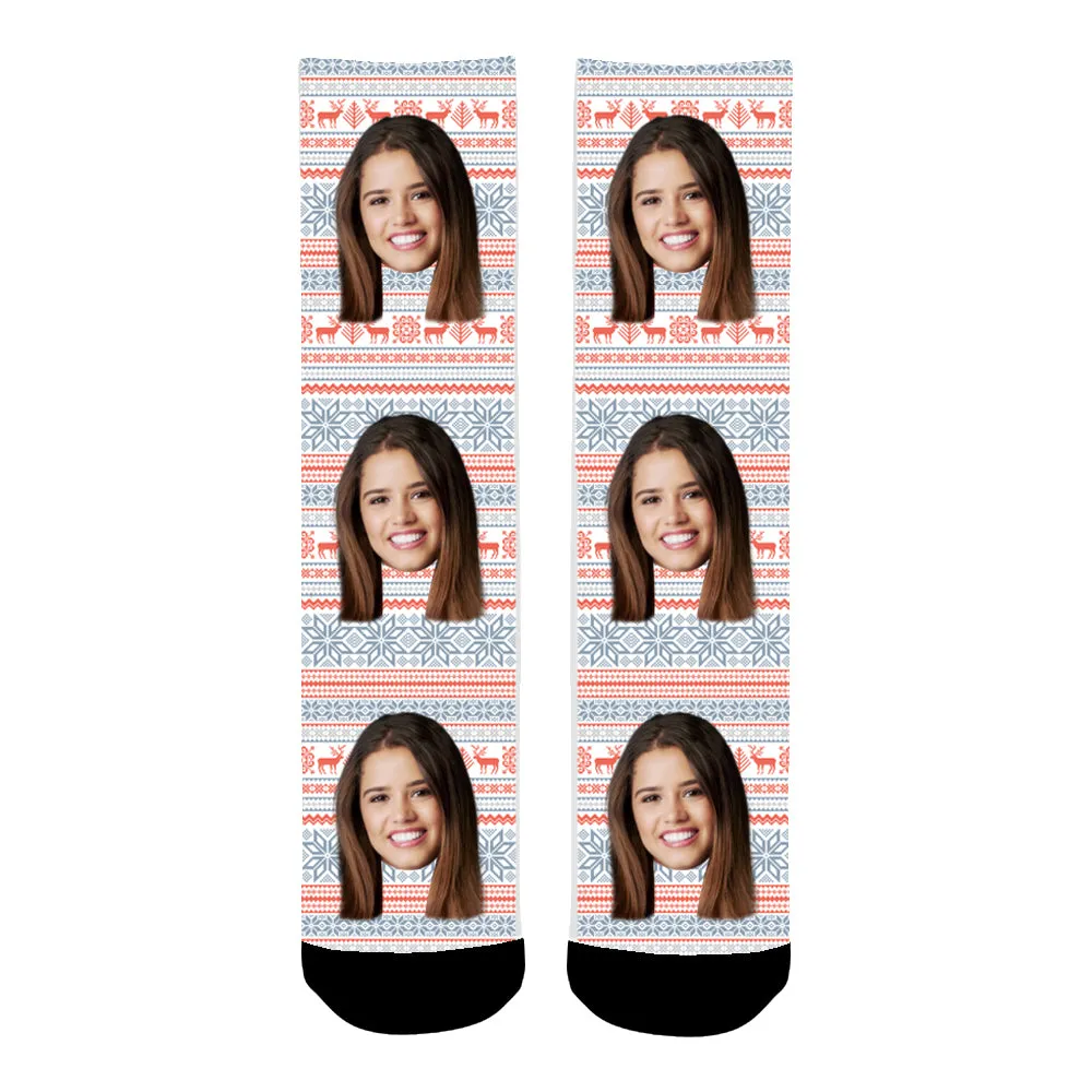 Custom Face With Different Patterns Photo Socks
