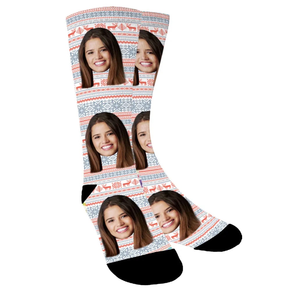 Custom Face With Different Patterns Photo Socks