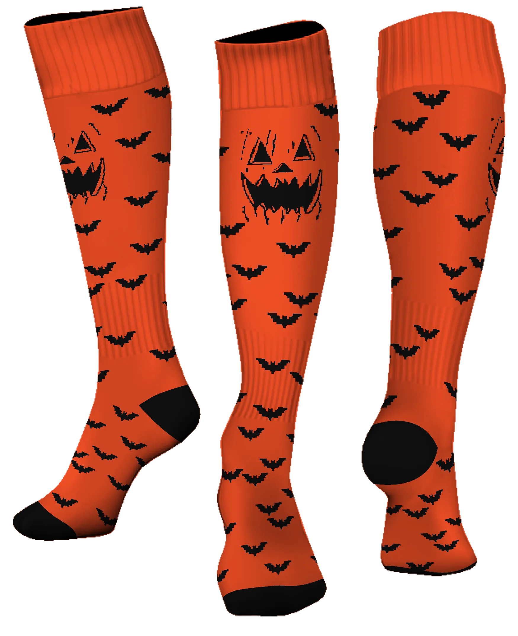 Custom "BATS" Halloween Knee-High Socks