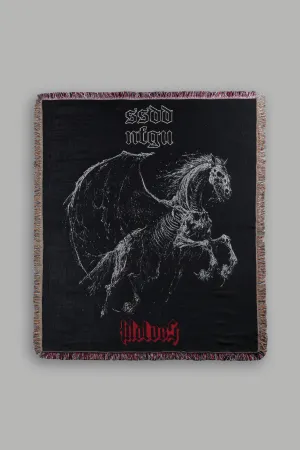 Darc Pegasus Tapestry Blanket in Black