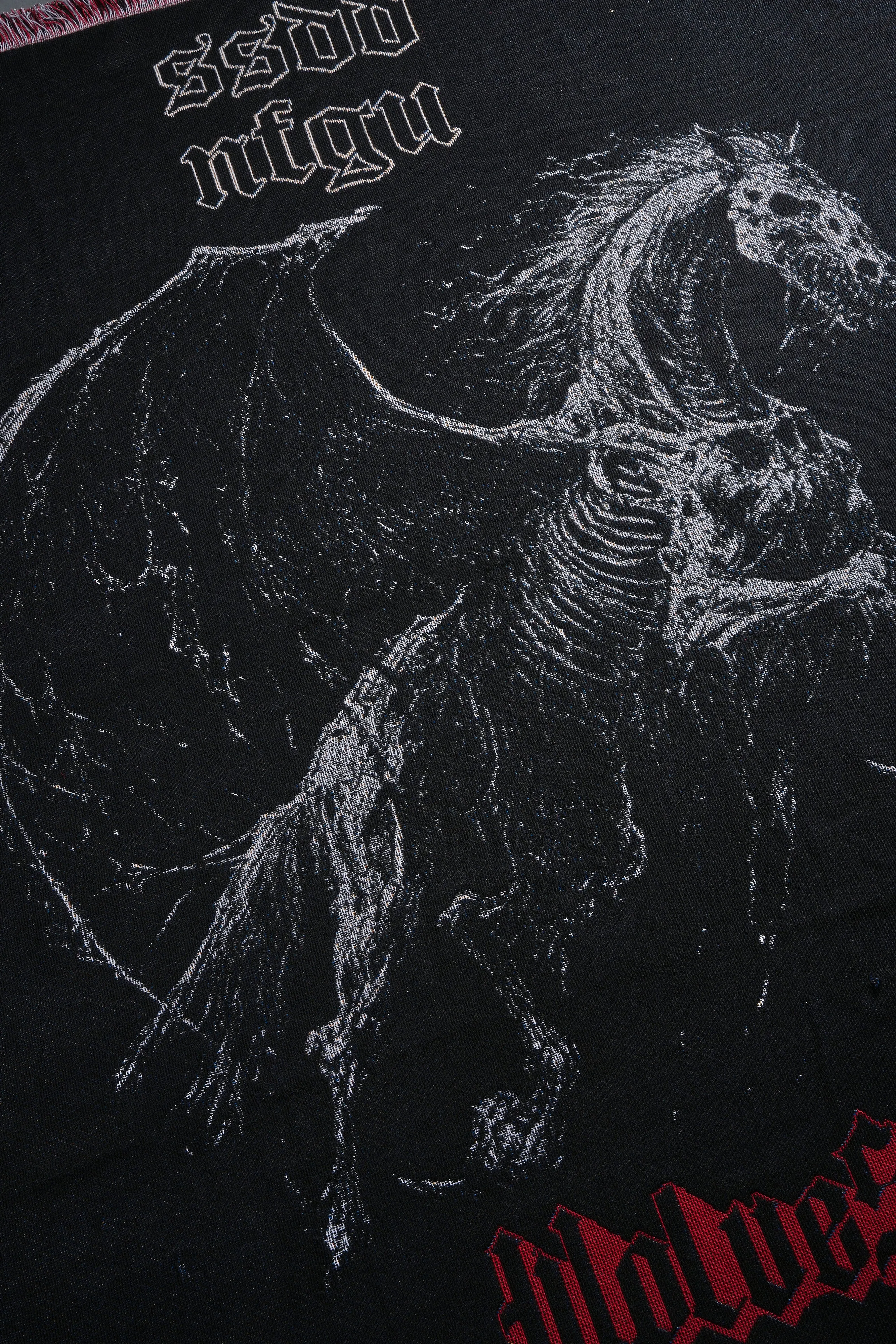 Darc Pegasus Tapestry Blanket in Black