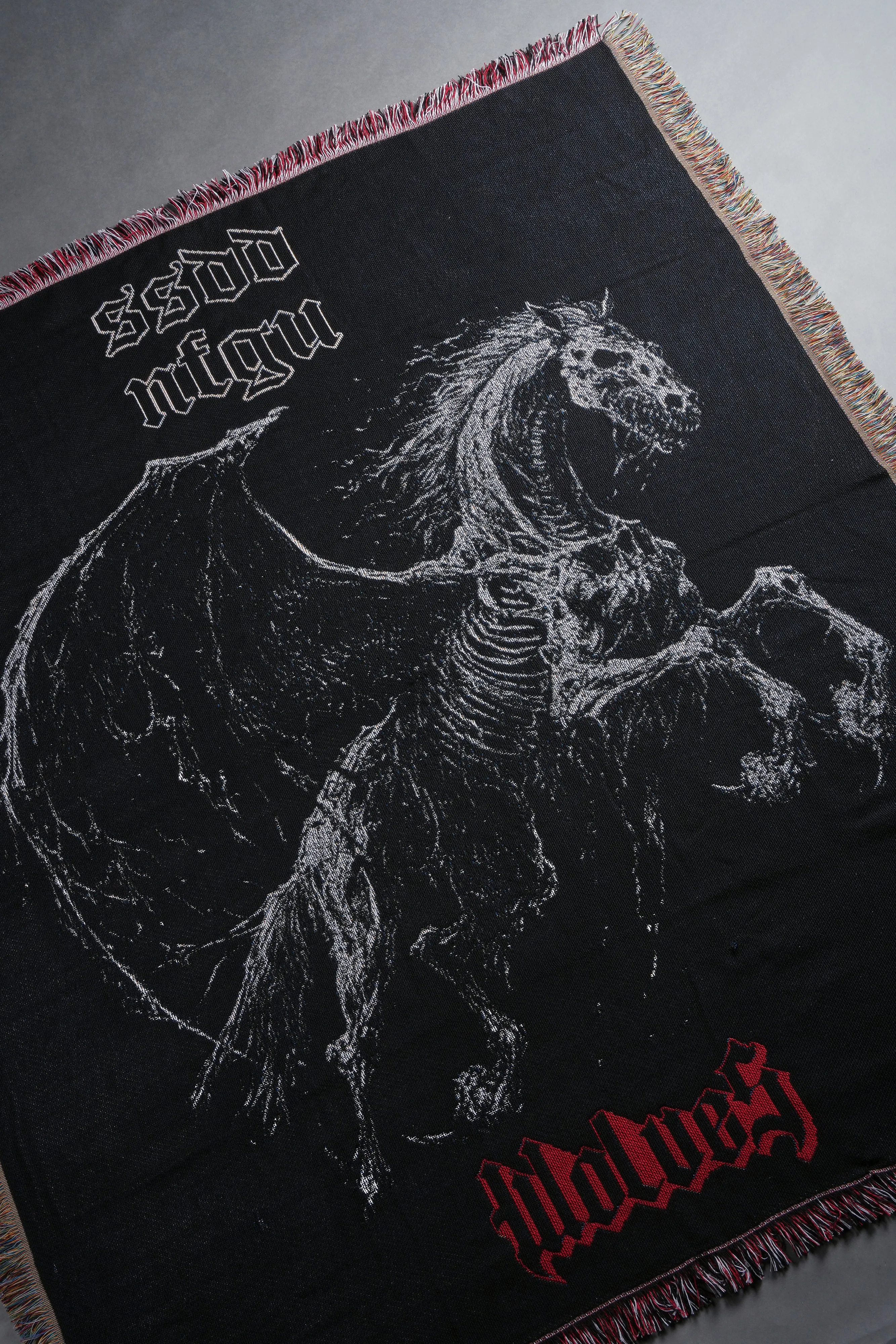 Darc Pegasus Tapestry Blanket in Black
