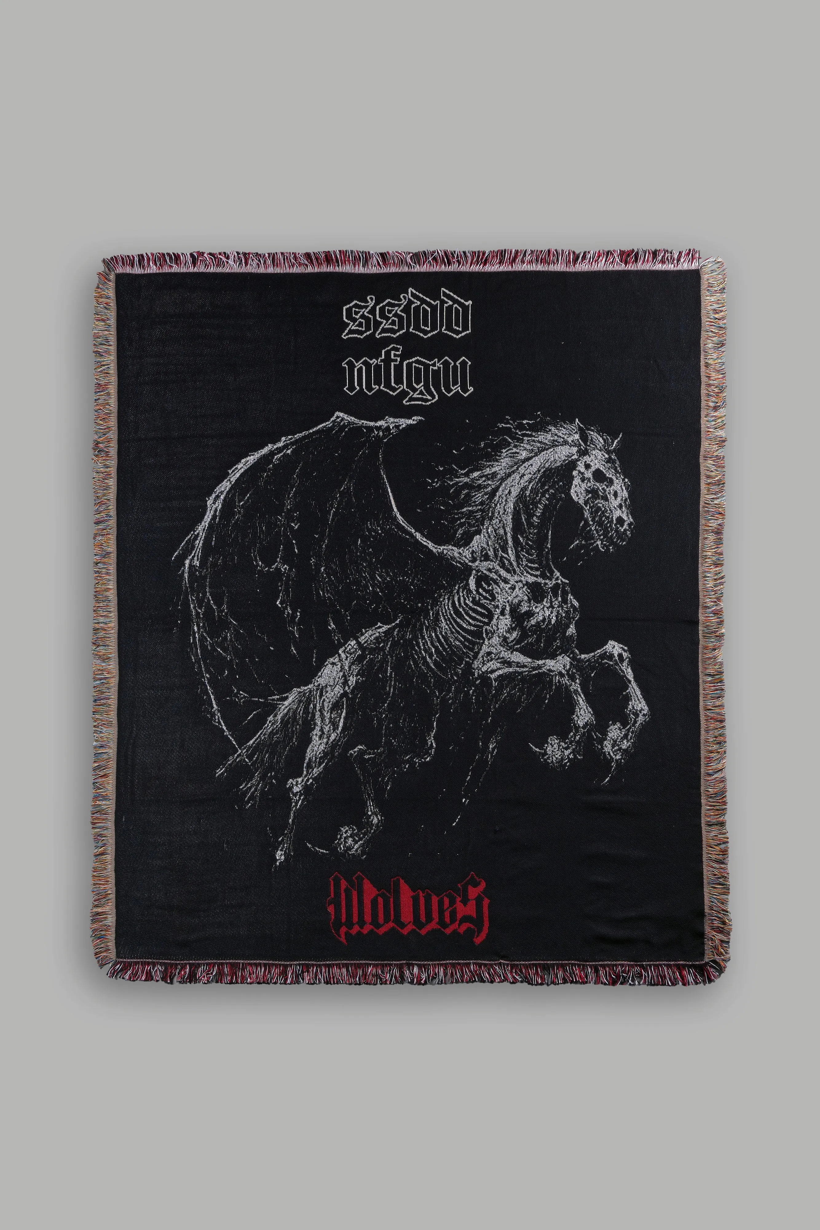 Darc Pegasus Tapestry Blanket in Black