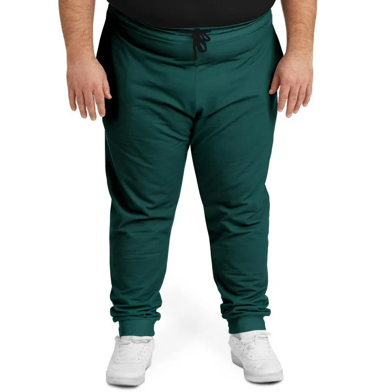 Dark Blue Cool Green Joggers | Unisex | with PLUS sizes | Dark Pastel Blue Cool Green | C60M0Y30K80