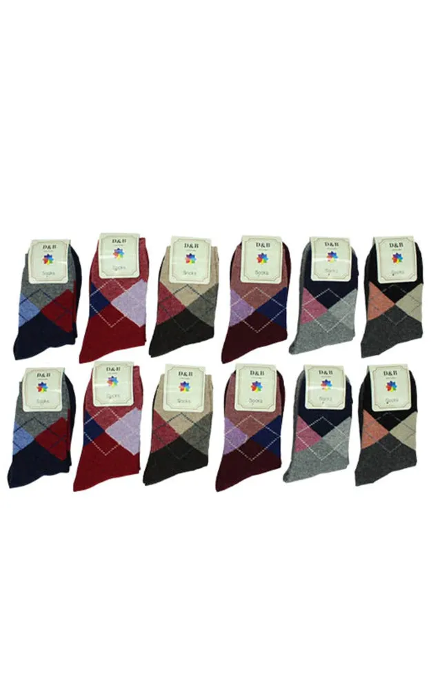 DB3388 Wool Blend Warm Crew Women Socks  (12prs Pack)