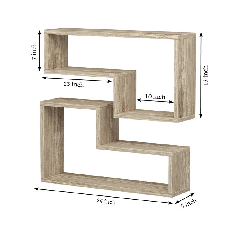 Emyona Wall Shelf - Dark Brown