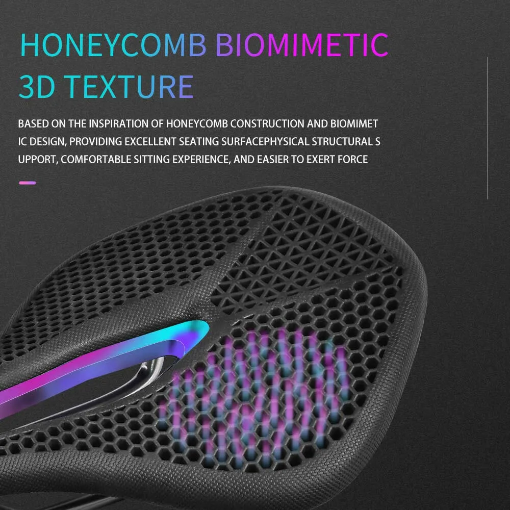 ESLNF Bicycle Breathable Beehive Bionic Structure Cushion Ultralight Shock Absorbing Bike Safety Cushion Seat Riding Accessories