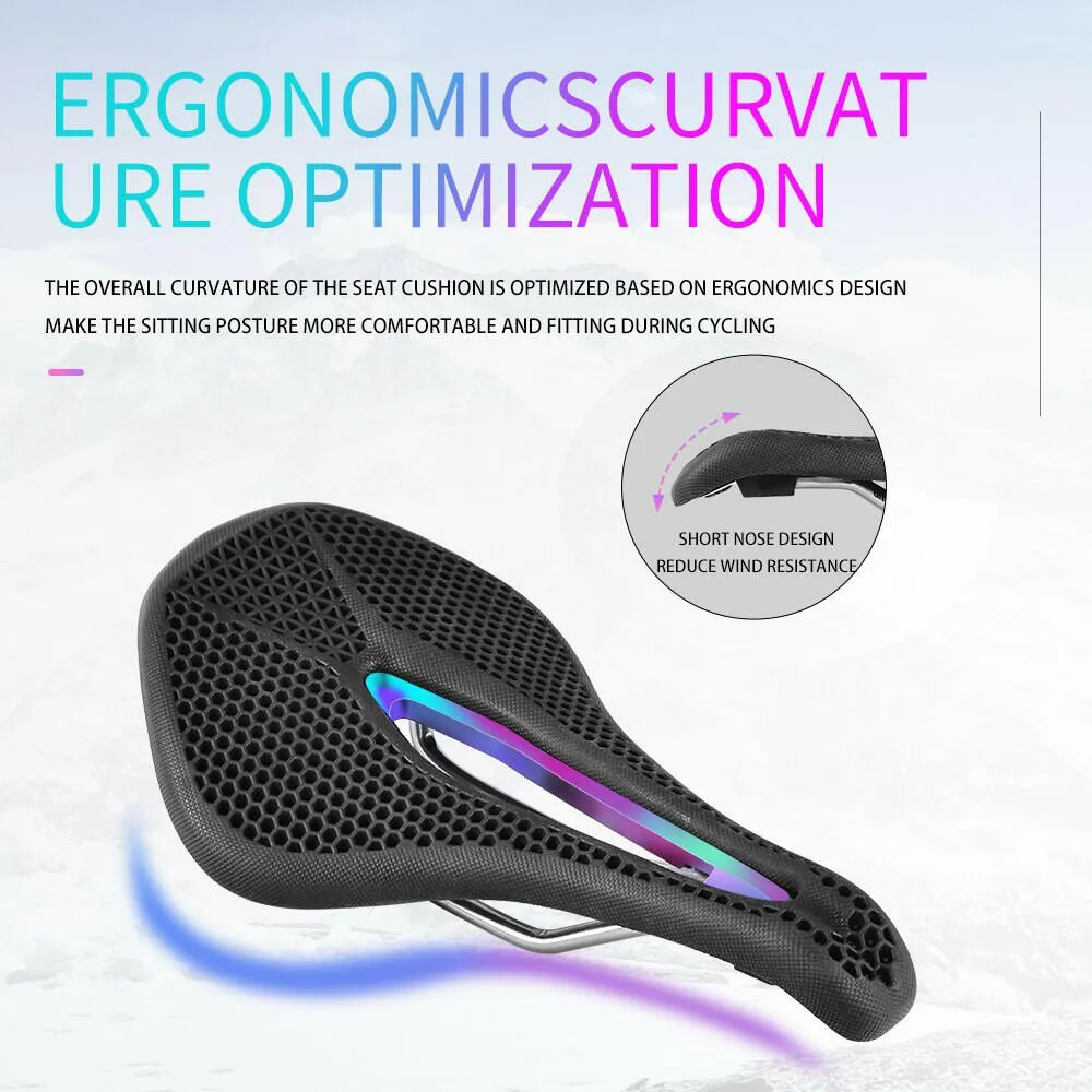 ESLNF Bicycle Breathable Beehive Bionic Structure Cushion Ultralight Shock Absorbing Bike Safety Cushion Seat Riding Accessories