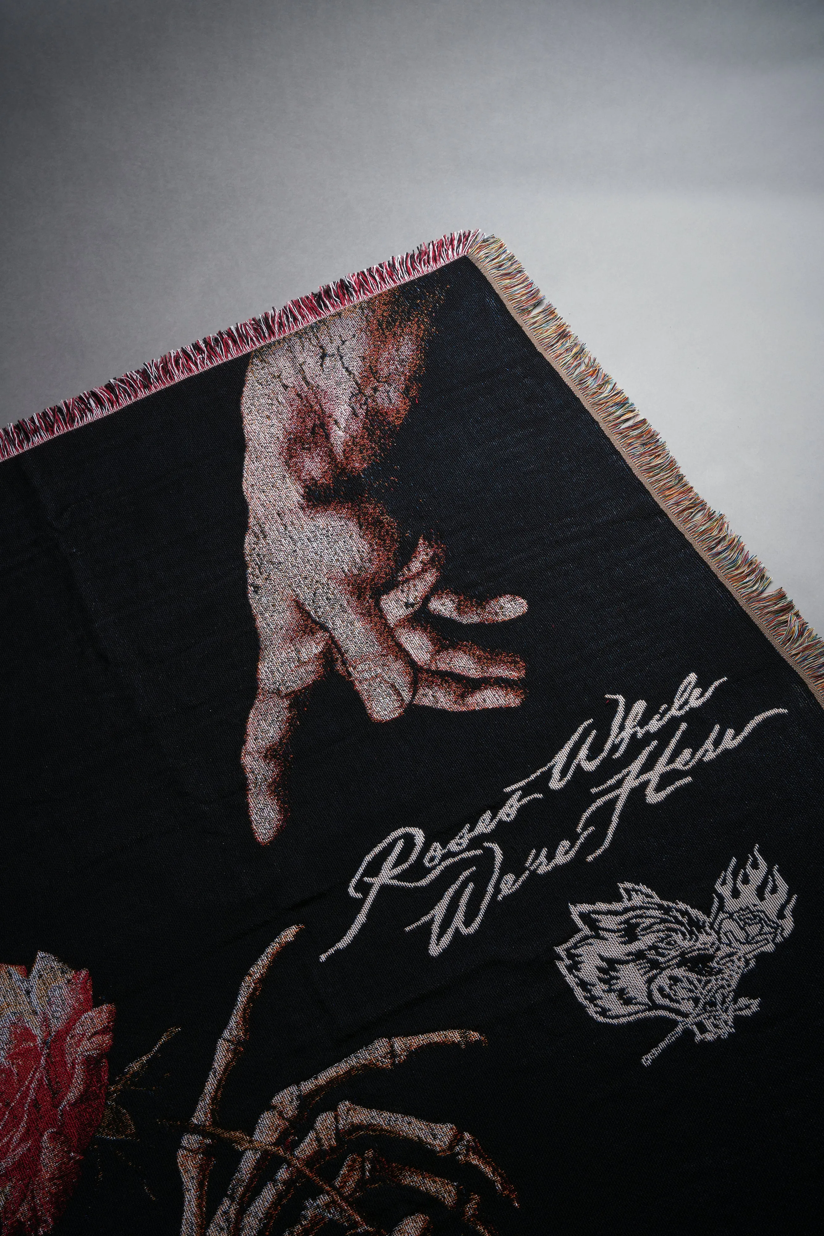 Eternal Fire Tapestry Blanket in Black