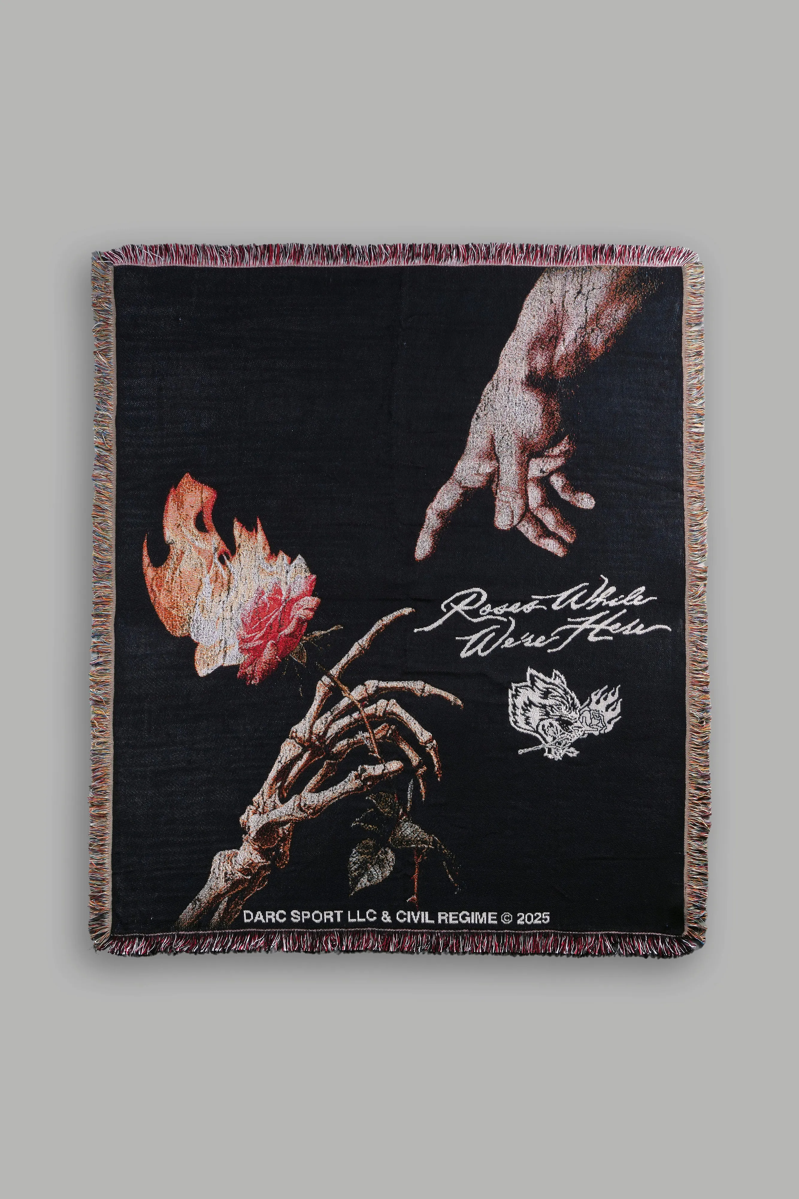 Eternal Fire Tapestry Blanket in Black