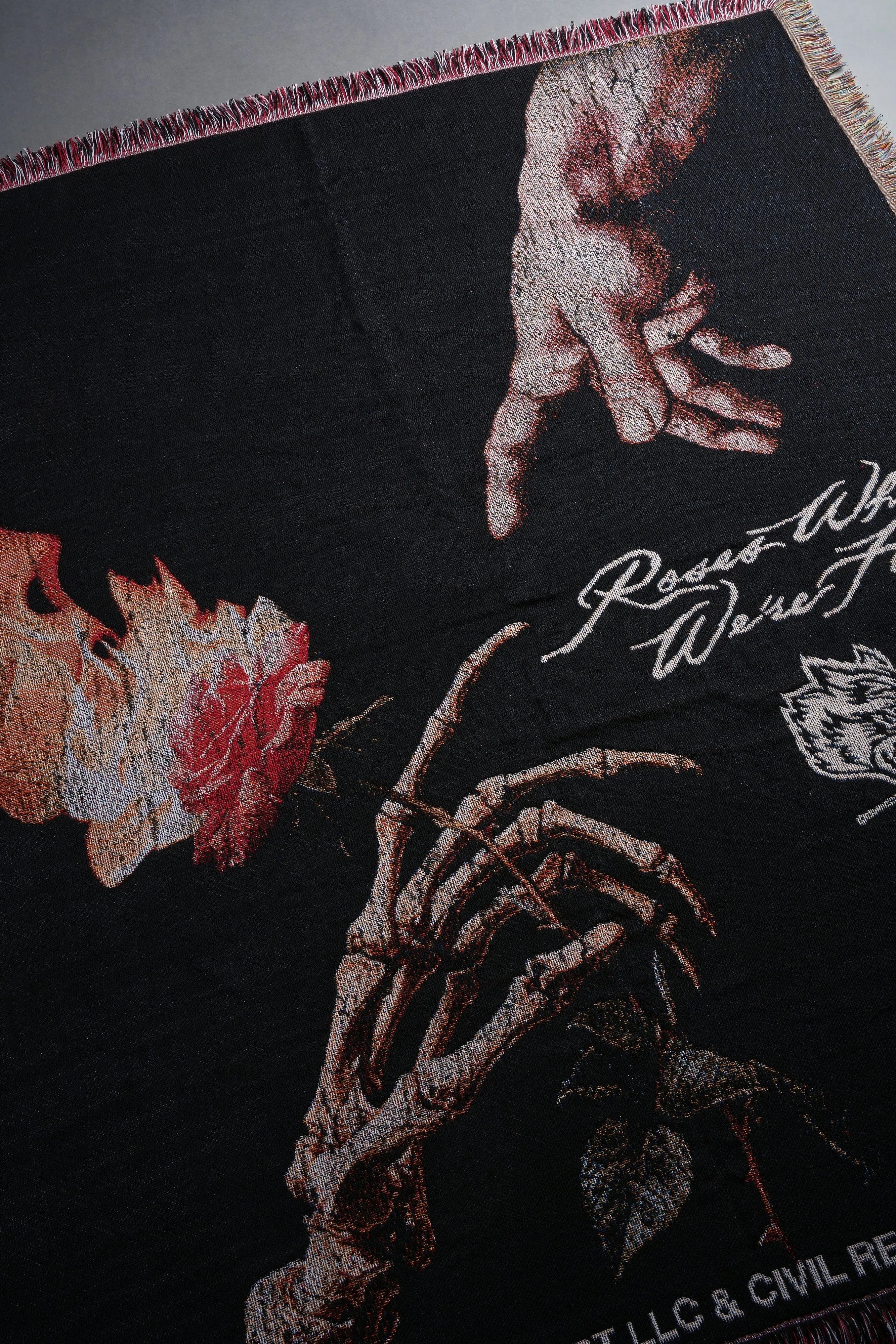 Eternal Fire Tapestry Blanket in Black