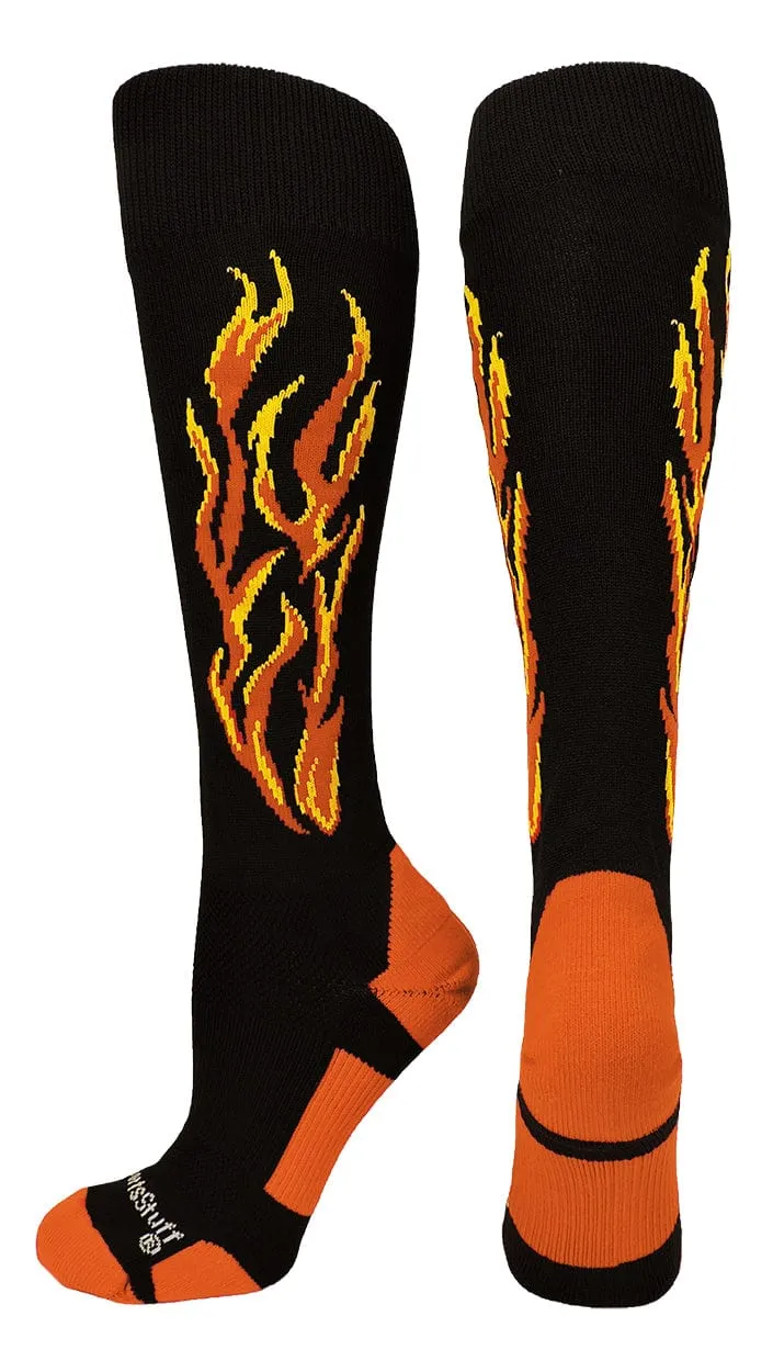 Flame Soccer Style Over the Calf Athletic Socks (multiple colors)