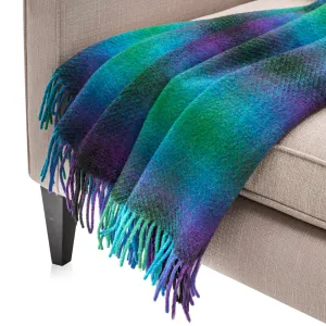 Green and Teal Plaid Throw