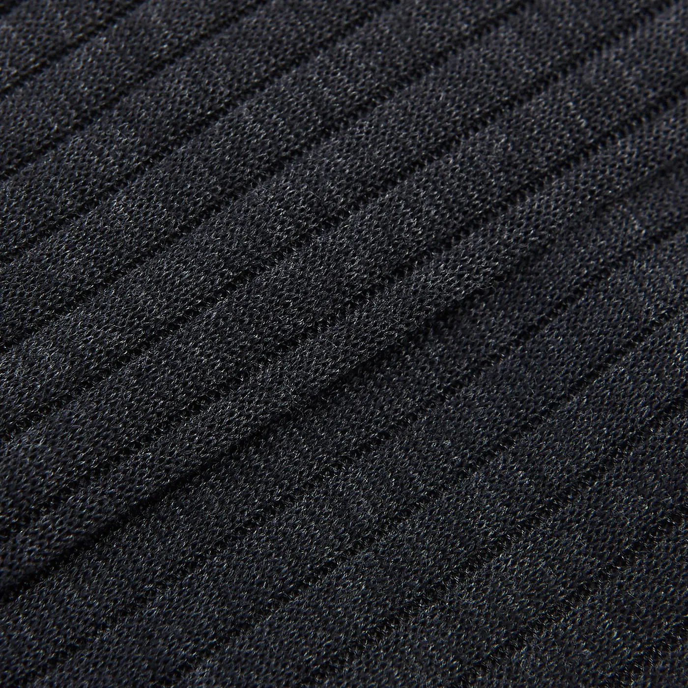 Grey Knee Long Ribbed Cotton Socks