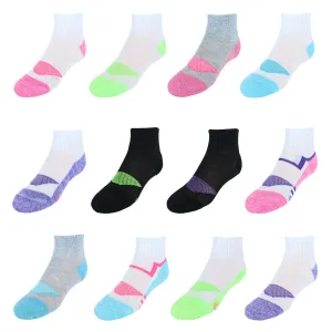 Hanes Girl's Soft & Breathable Ankle Socks (12 Pack)