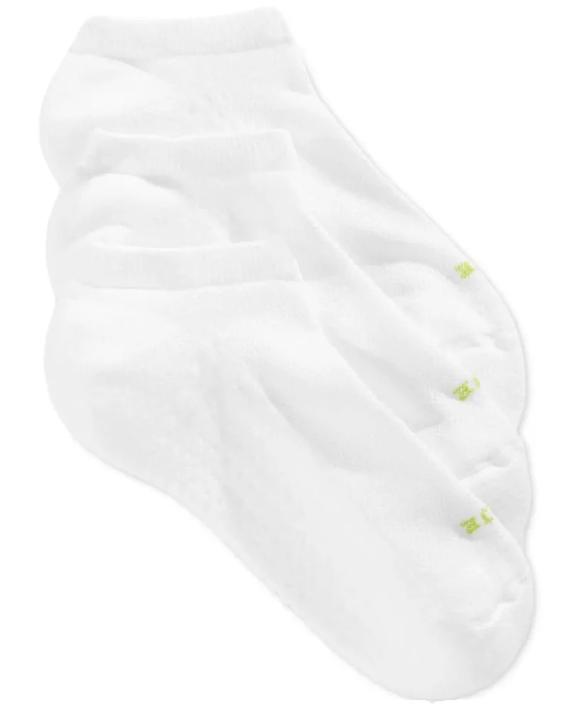 HUE Womens Air Cushion No Show Socks - 3 Pack