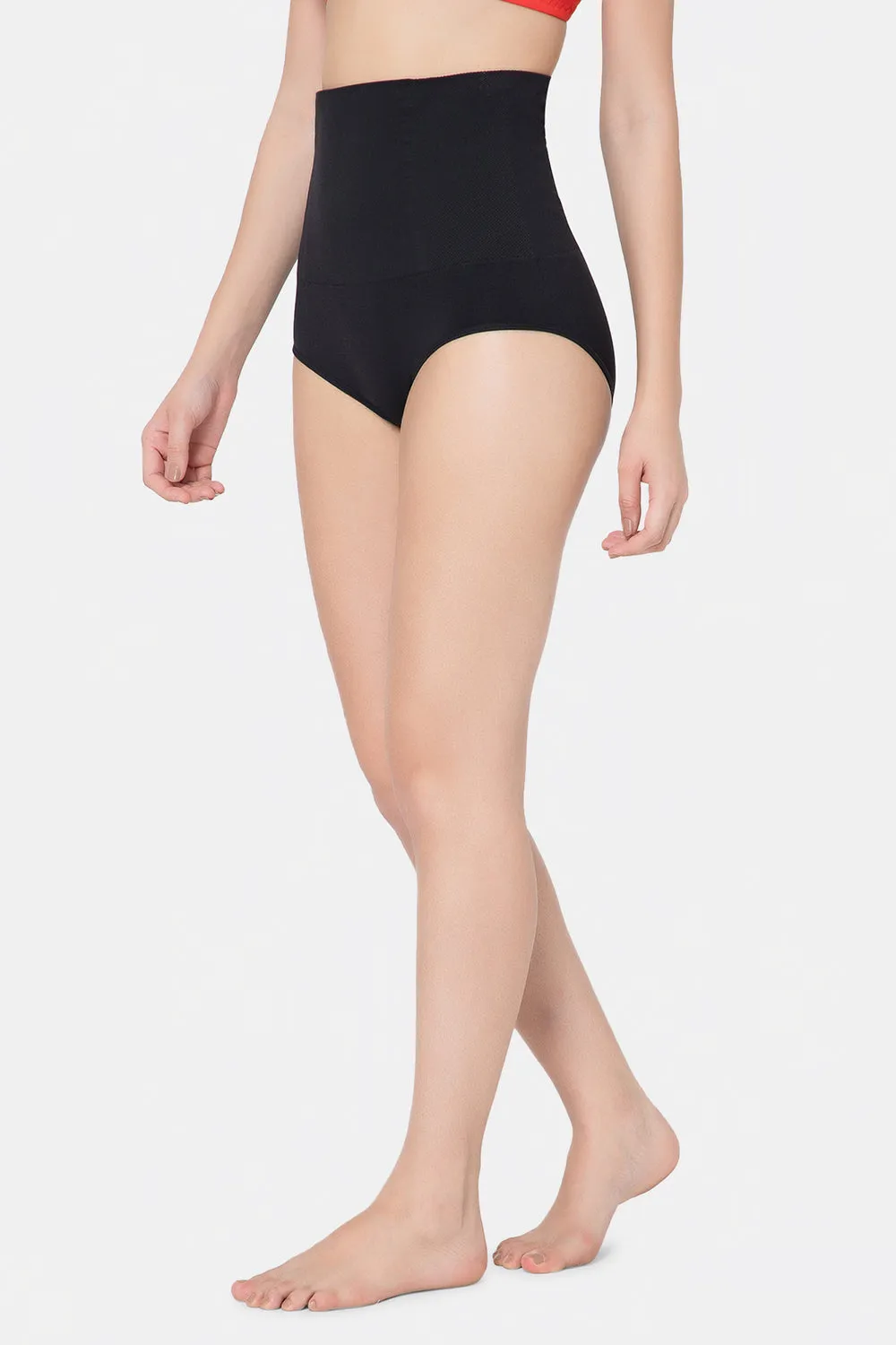 Intimacy Ultra Stretch High Waist Shaping Black Panties - Tummy Control & Secure Fit - ZH02