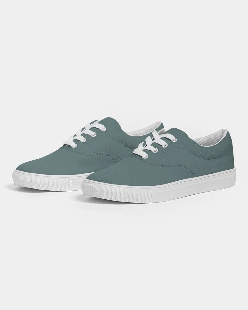 Medium Dark Blue Cool Green Women's Canvas Sneakers | Women's | Medium Dark Pale Pastel Blue Cool Green | C30M0Y15K60