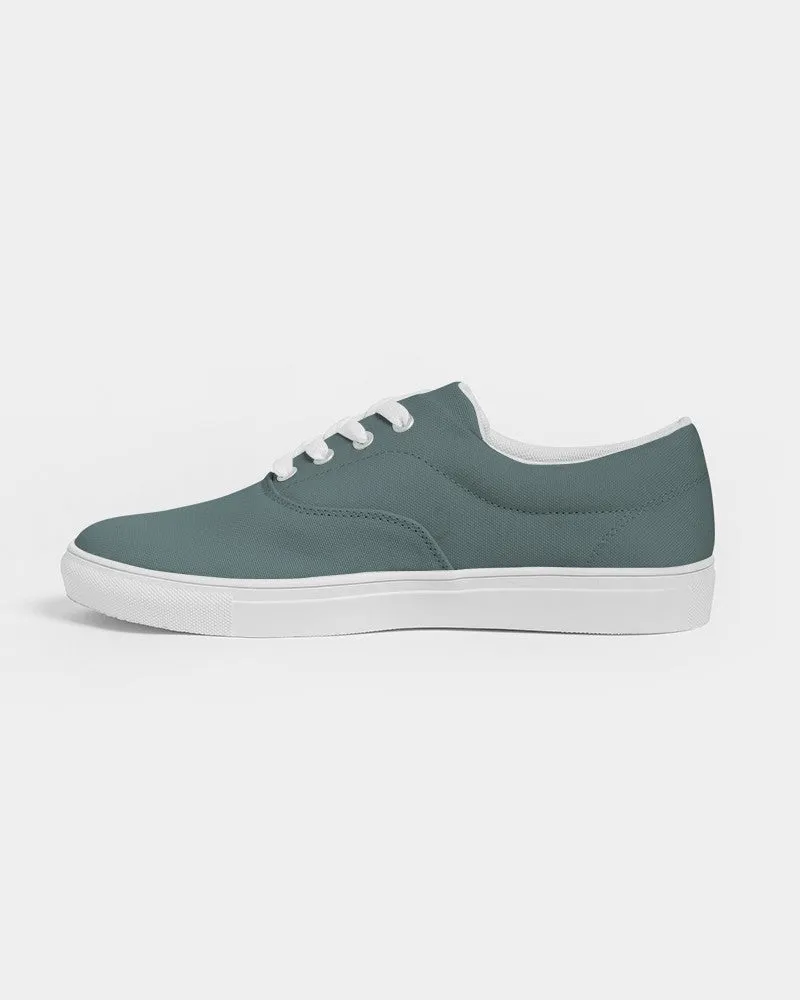 Medium Dark Blue Cool Green Women's Canvas Sneakers | Women's | Medium Dark Pale Pastel Blue Cool Green | C30M0Y15K60