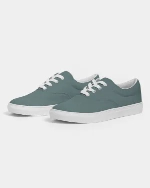 Medium Dark Blue Cool Green Women's Canvas Sneakers | Women's | Medium Dark Pale Pastel Blue Cool Green | C30M0Y15K60