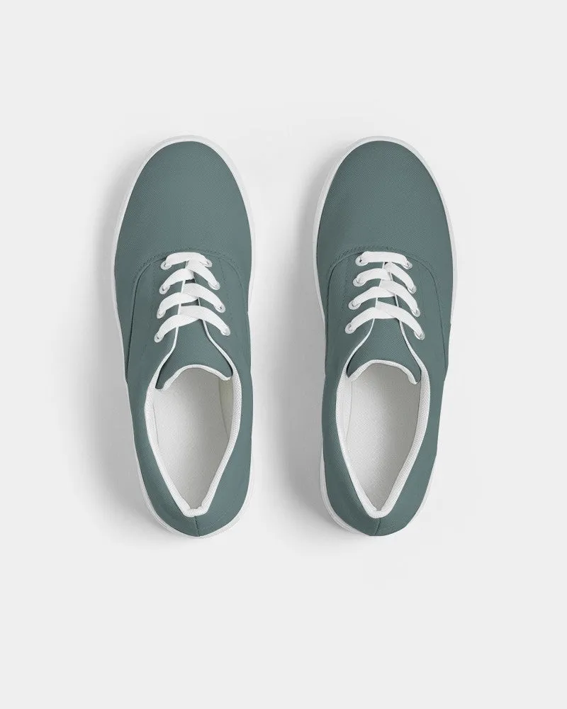 Medium Dark Blue Cool Green Women's Canvas Sneakers | Women's | Medium Dark Pale Pastel Blue Cool Green | C30M0Y15K60