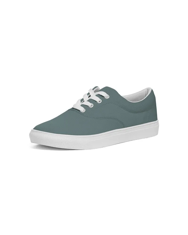 Medium Dark Blue Cool Green Women's Canvas Sneakers | Women's | Medium Dark Pale Pastel Blue Cool Green | C30M0Y15K60