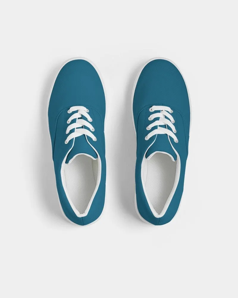 Medium Dark Cyan Women's Canvas Sneakers | Women's | Medium Dark Pure Cyan | C100M0Y0K60