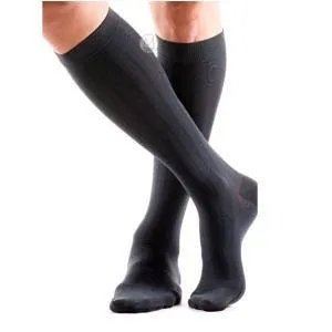 Men's CasualWear Knee-High 15-20mmHg Compression Socks Large, Black