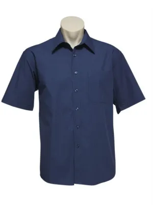 Mens Micro Check Short Sleeve Shirt SH817