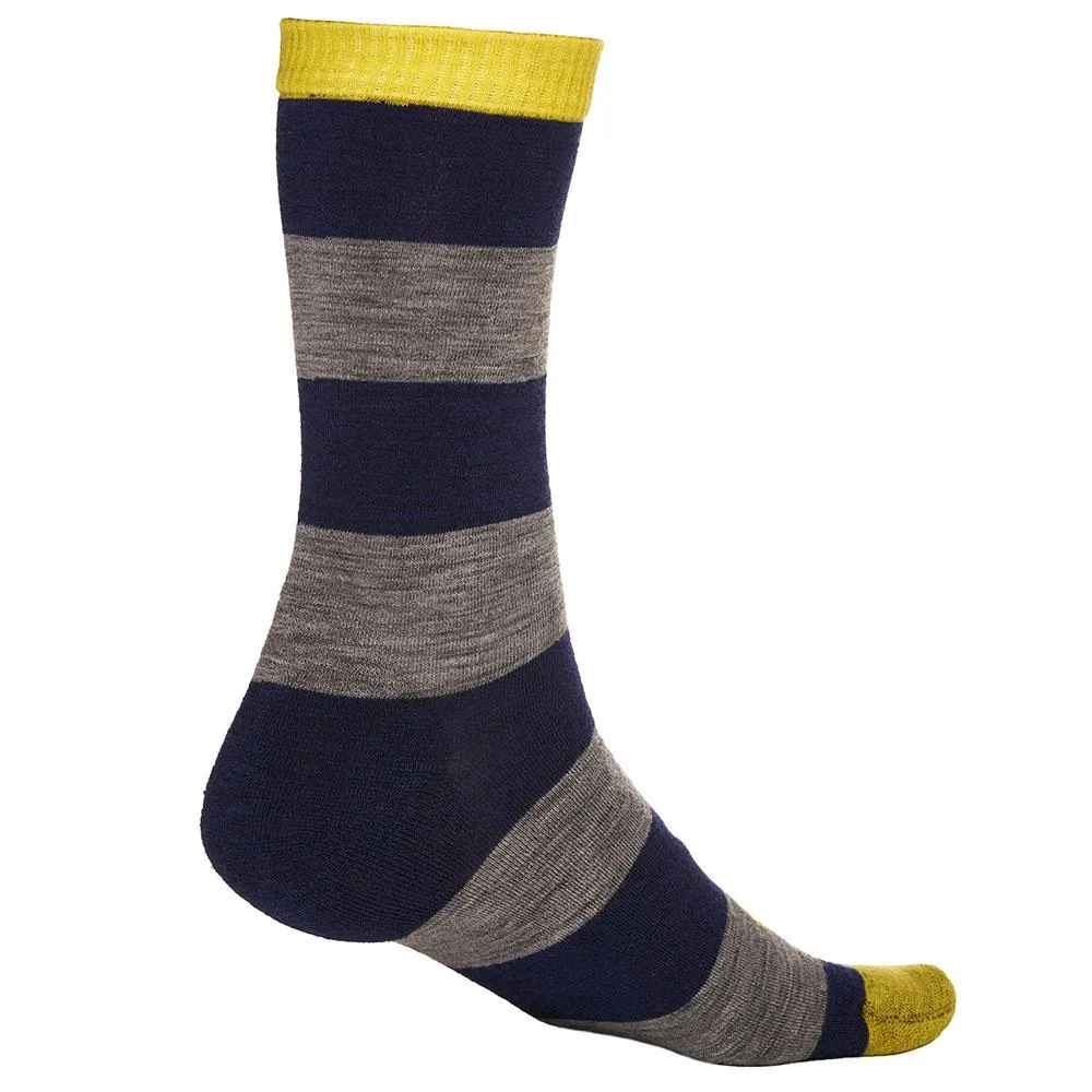 Merino Blend Everyday Socks (3 Pack - Navy/Lime)