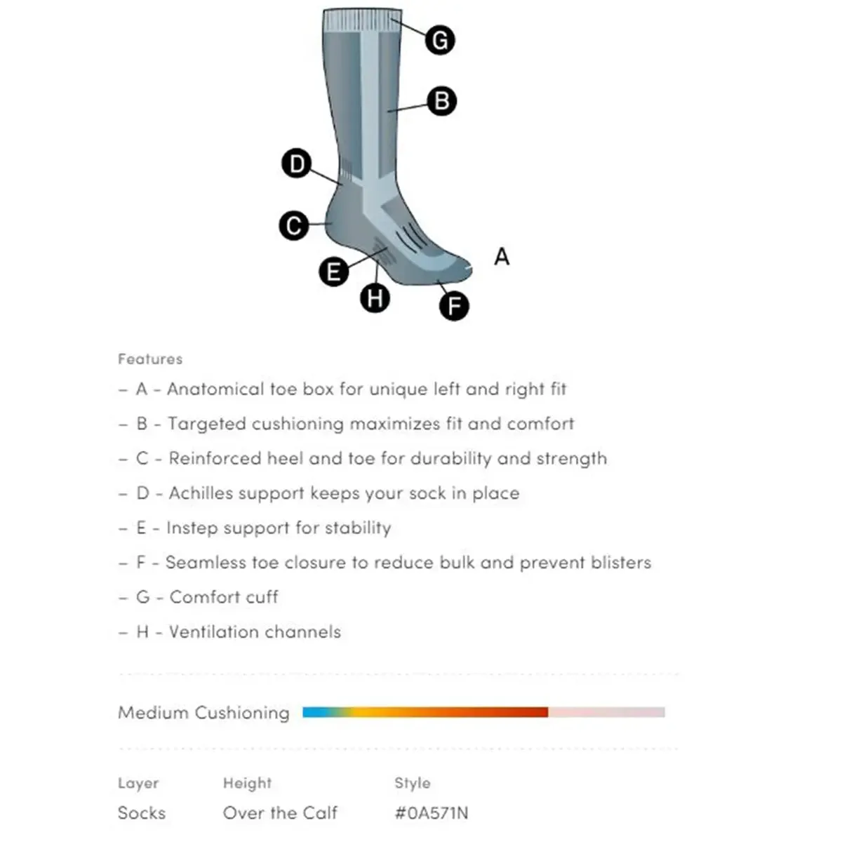 Merino Blend Ski  Medium OTC Sock