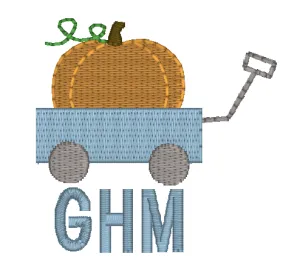 Mini Pumpkin Wagon Left Chest*Design Only*
